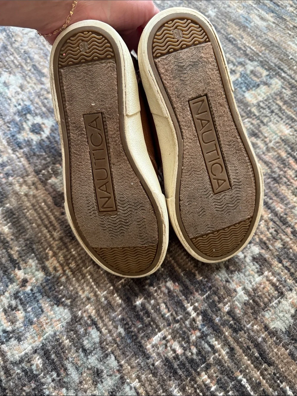 Nautica Boys Breakwater Tumbled Chukka Boot in Carmel Brown Faux Leather